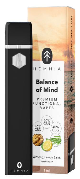 Hemnia Prémium Funkcionális Vape Pen Blance of Mind - 40% CBD