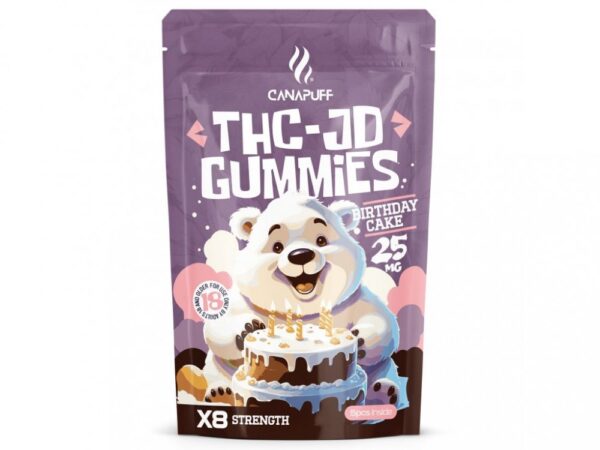 CanaPuff THCJD Gummies születésnapi torta