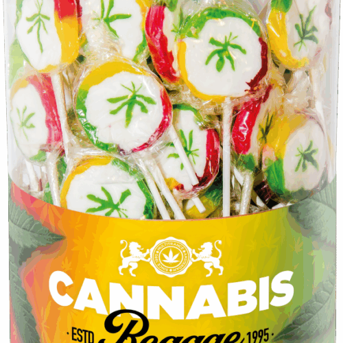 Cannabis Reggae Nyalók – Kijelző tartály (100 Nyalóka)