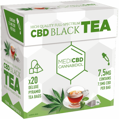 MediCBD fekete tea (20 db piramis teazacskós doboz)