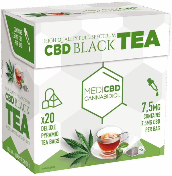 MediCBD fekete tea (20 db piramis teazacskós doboz)