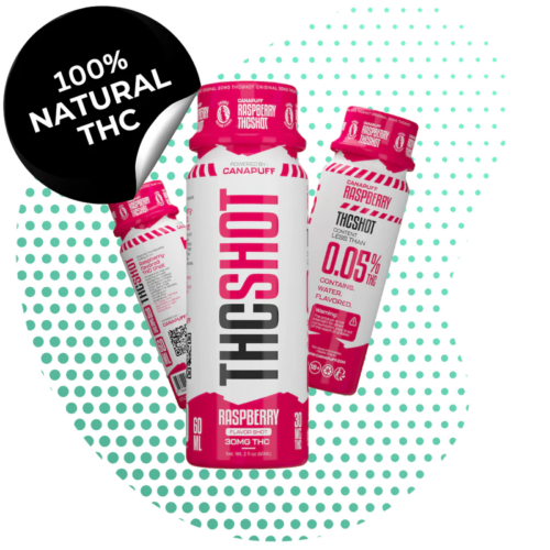 CanaPuff THC SHOT - Málna 60 ml (THC 30 mg)