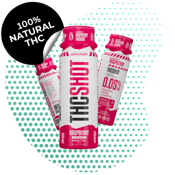 CanaPuff THC SHOT - Málna 60 ml (THC 30 mg)