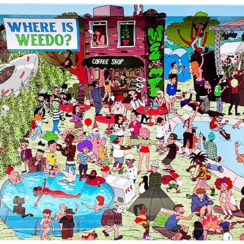 Best Buds Hol van Weedo? Fém gördülőtálca közepes