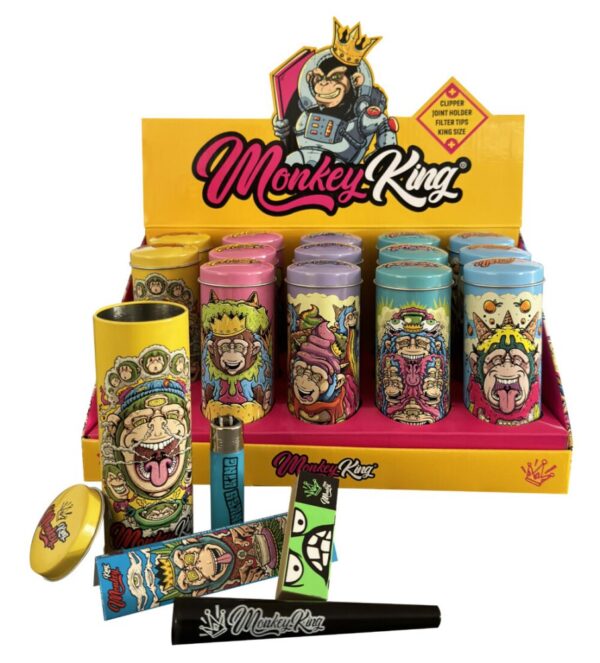 Monkey King Monkey Pack kerek fémdoboz
