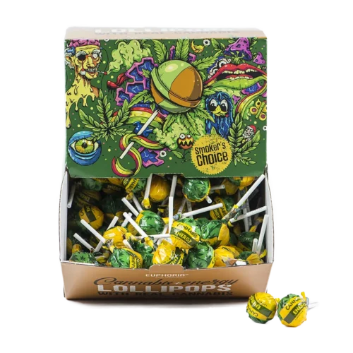 Euphoria Cannabis Energy Lollipop kannabisz ízesítéssel (200 x 12 g)