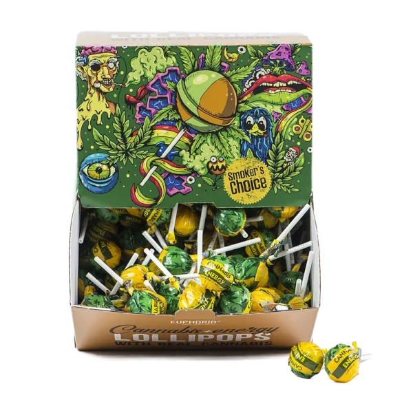 Euphoria Cannabis Energy Lollipop kannabisz ízesítéssel (200 x 12 g)