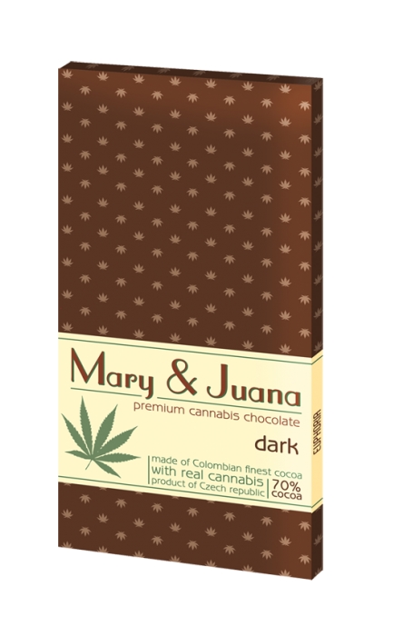Euphoria Mary & Juana étcsokoládé kannabisz maggal (70% kakaó)