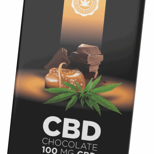 CBD étcsokoládé sós karamellgyöngyökkel (100 mg CBD)