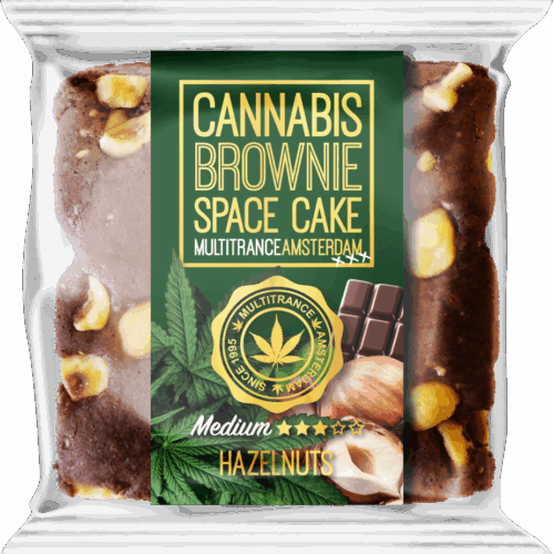 Kannabisos mogyorós brownie (közepes sativa íz) - doboz (24 csomag)