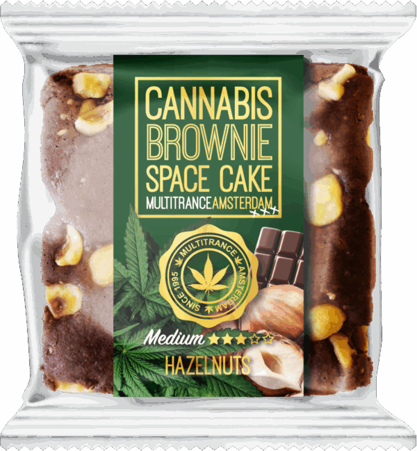 Kannabisos mogyorós brownie (közepes sativa íz) - doboz (24 csomag)