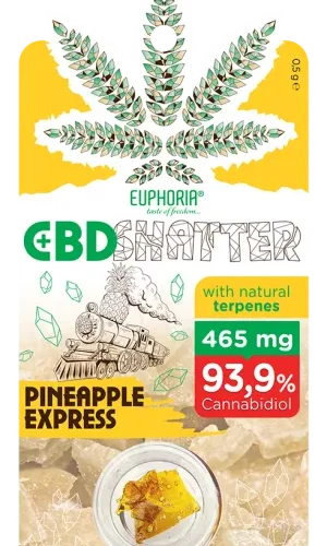 Euphoria Shatter Pineapple Express (93 mg - 465 mg CBD) 465 mg