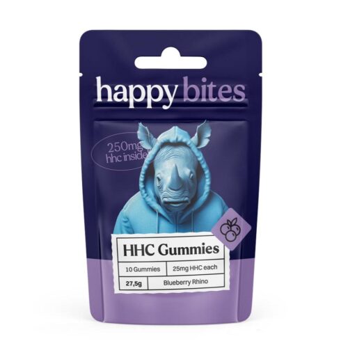 Happy Bites HHC Gummies Blueberry Rhino