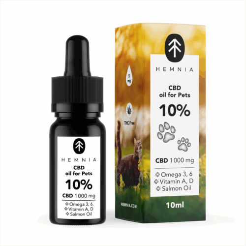 Hemnia CBD lazacolajban állatoknak - 10% CBD