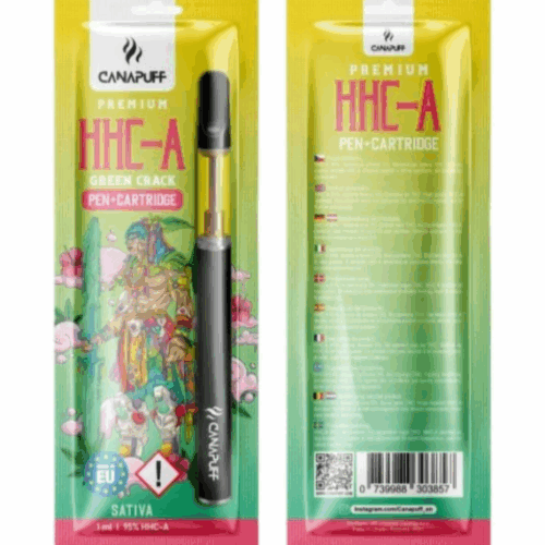 CanaPuff HHCA toll + patron zöld repedés