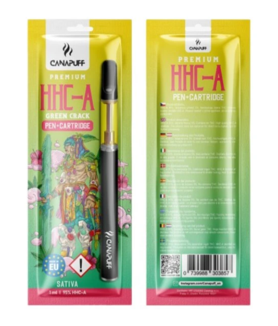 CanaPuff HHCA toll + patron zöld repedés