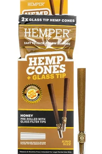 HEMPER King Size Cones + Üvegvéggel 2db Méz